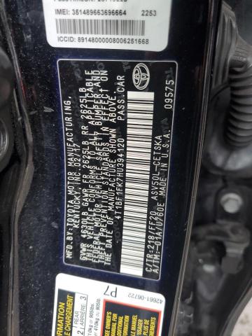 VIN 4T1BF1FK7HU394120 2017 Toyota Camry, LE no.12