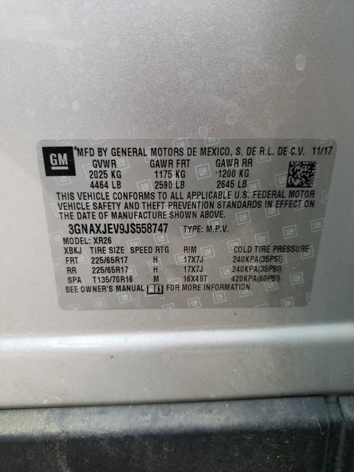 3GNAXJEV9JS558747 CHEVROLET EQUINOX 2018