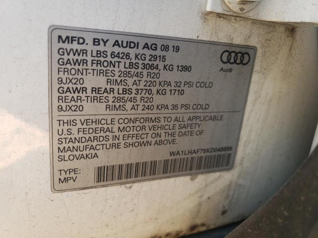 VIN WA1LHAF75KD048695 2019 Audi Q7, Premium Plus no.12