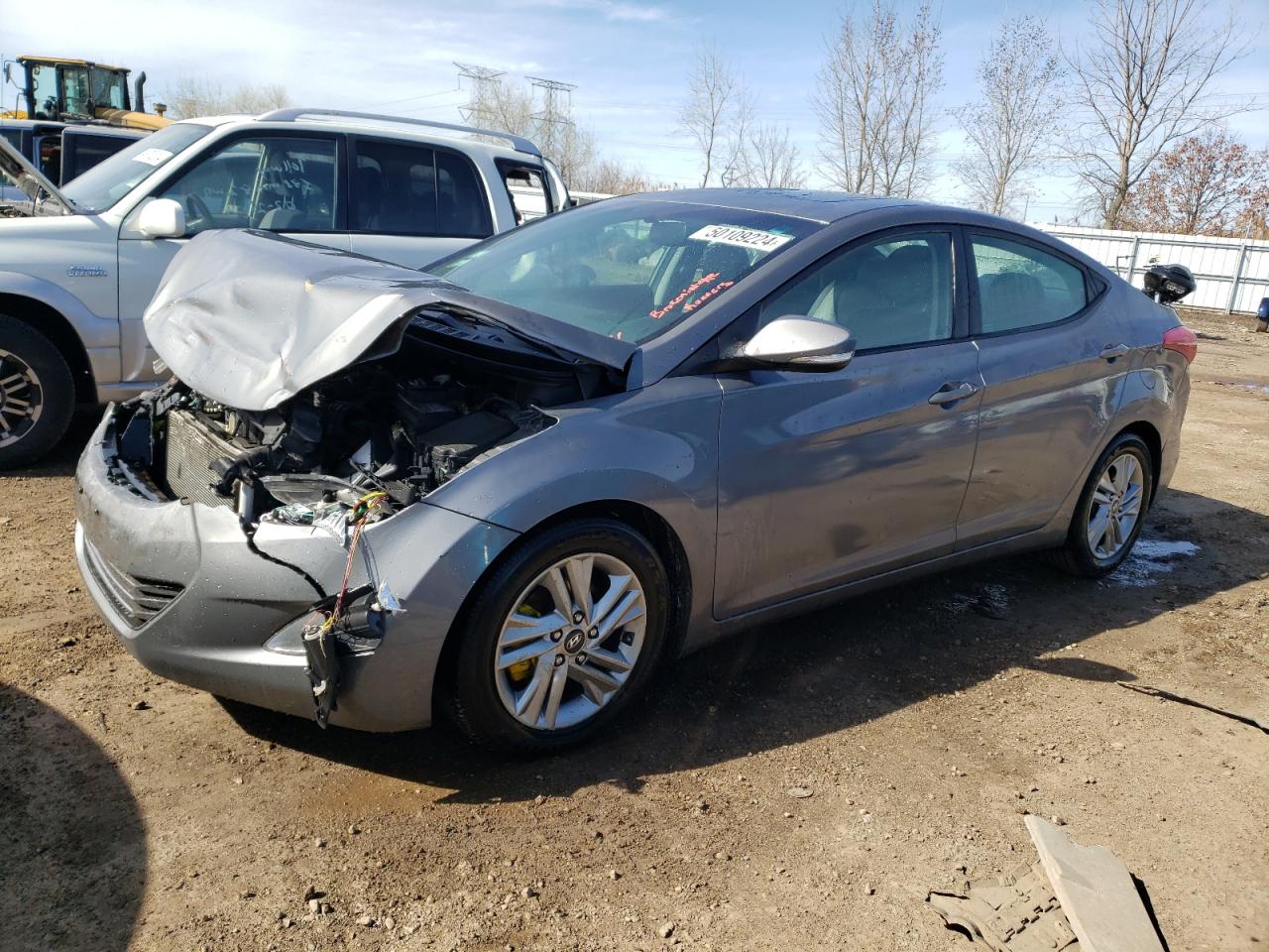 Lot #2558814874 2013 HYUNDAI ELANTRA GL