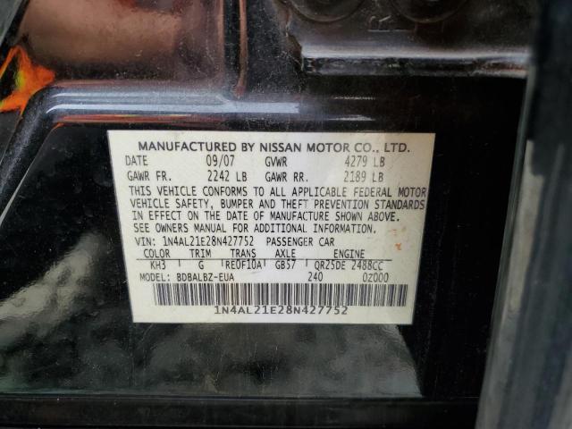 2008 Nissan Altima 2.5 VIN: 1N4AL21E28N427752 Lot: 47938394