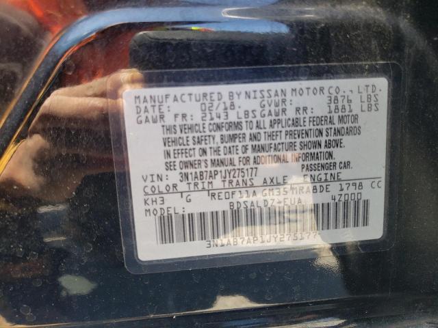 2018 Nissan Sentra S VIN: 3N1AB7AP1JY275177 Lot: 51826754