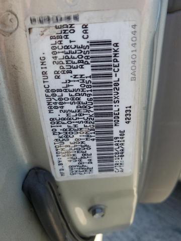 2000 Toyota Camry Ce VIN: 4T1BG22K7YU691851 Lot: 52303774