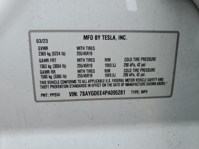 VIN 7SAYGDEE4PA095281 2023 Tesla MODEL Y no.12