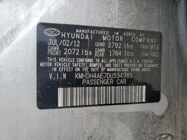 2013 Hyundai Elantra Gls VIN: KMHDH4AE7DU594981 Lot: 50275584
