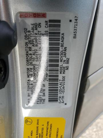 2003 Lexus Es 300 VIN: JTHBF30G130088534 Lot: 52180124