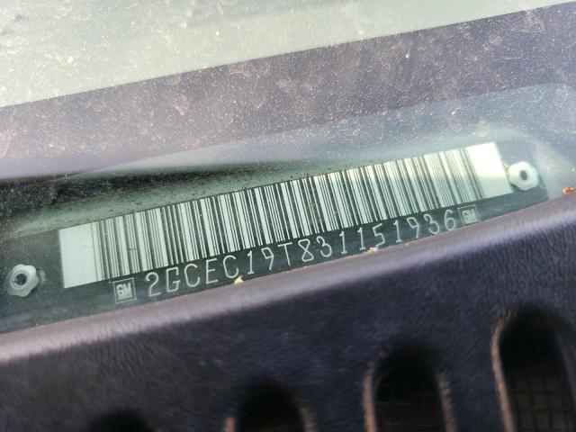 2003 Chevrolet Silverado C1500 VIN: 2GCEC19T831151936 Lot: 49892654