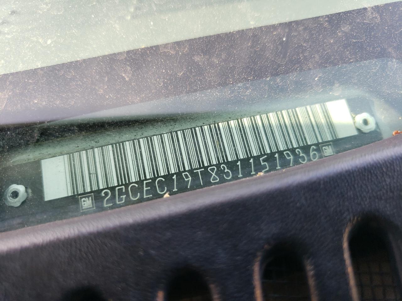 2GCEC19T831151936 2003 Chevrolet Silverado C1500