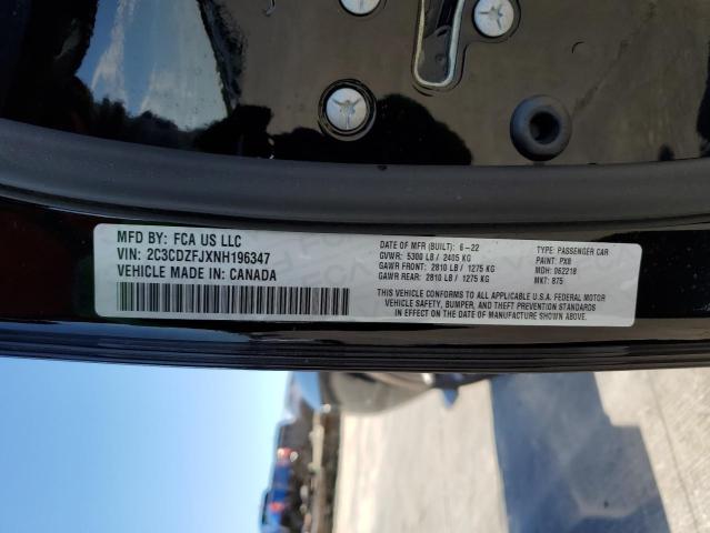 2022 Dodge Challenger R/T Scat Pack VIN: 2C3CDZFJXNH196347 Lot: 52034964