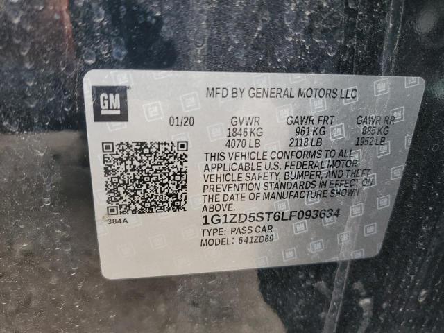 2020 Chevrolet Malibu Lt VIN: 1G1ZD5ST6LF093634 Lot: 50084344