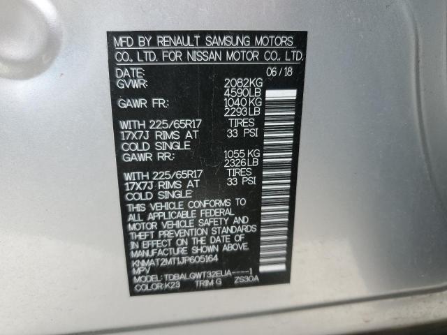 2018 Nissan Rogue S VIN: KNMAT2MT1JP605164 Lot: 51957524