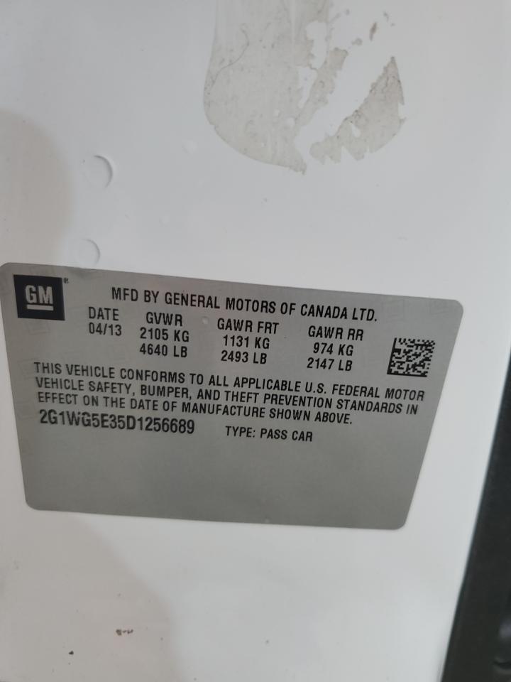 2G1WG5E35D1256689 2013 Chevrolet Impala Lt