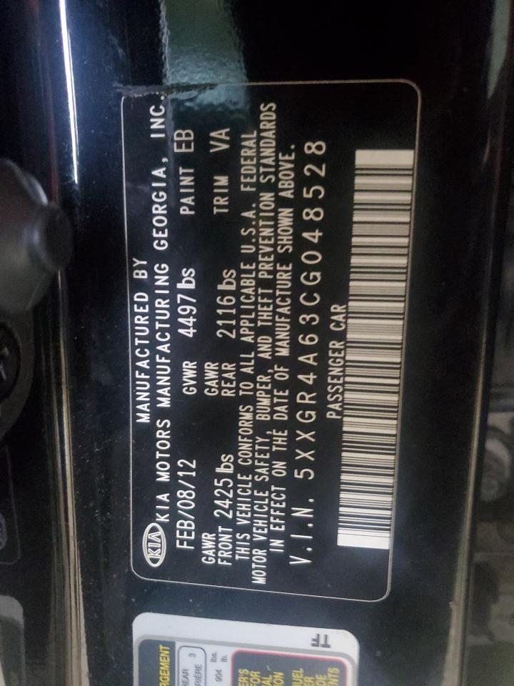 5XXGR4A63CG048528 2012 Kia Optima Sx