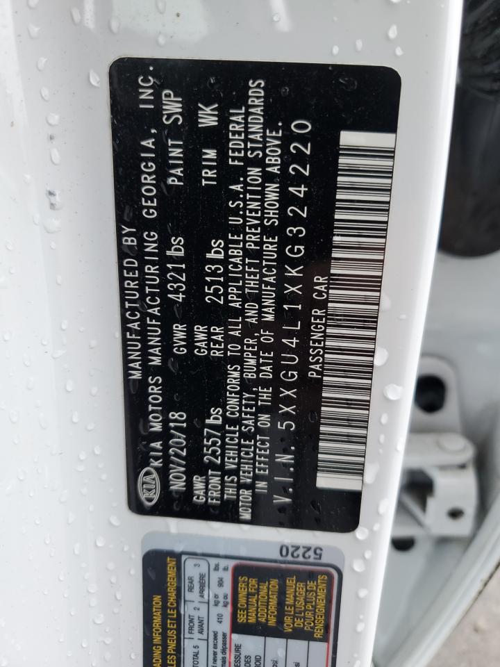 5XXGU4L1XKG324220 2019 Kia Optima Ex