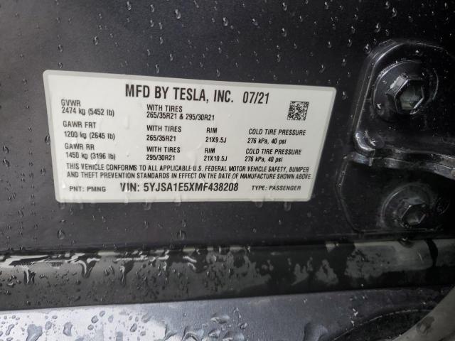 2021 TESLA MODEL S - 5YJSA1E5XMF438208