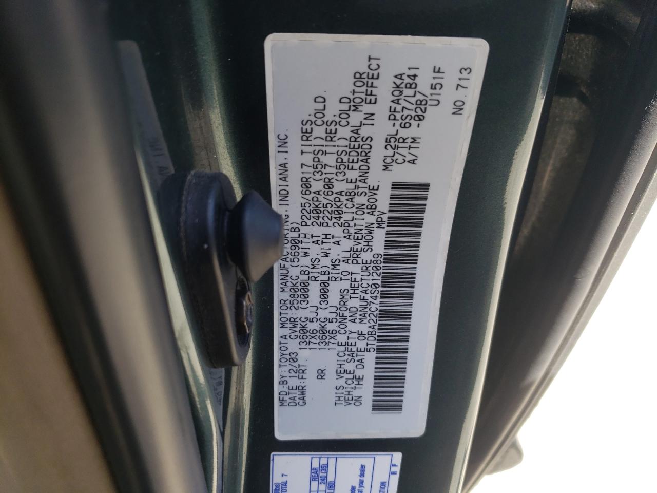 5TDBA22C74S012089 2004 Toyota Sienna Xle