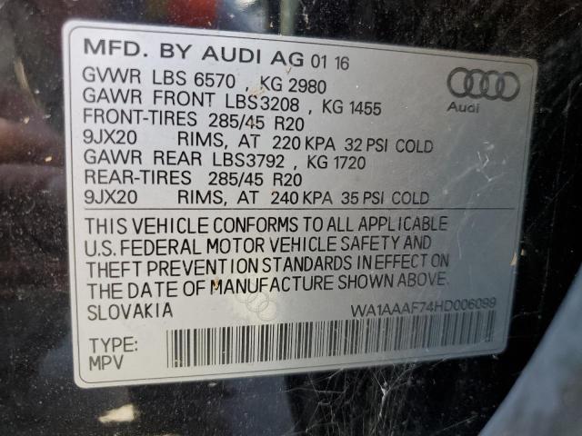 VIN WA1AAAF74HD006099 2017 Audi Q7, Premium no.12