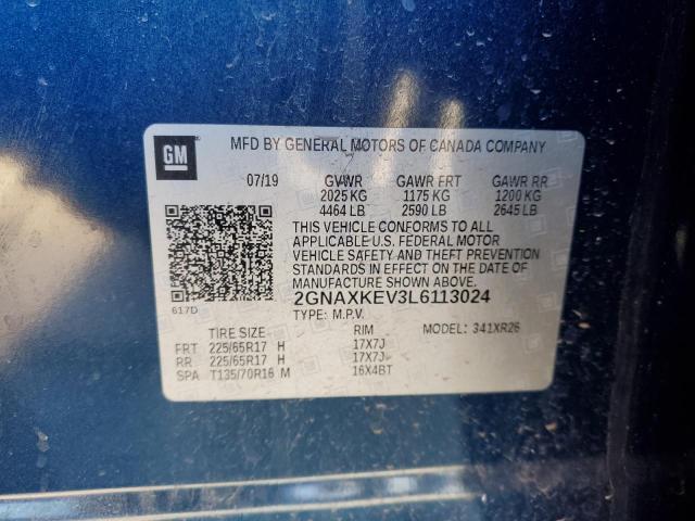 2020 CHEVROLET EQUINOX LT - 2GNAXKEV3L6113024