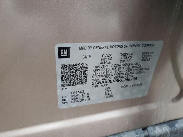 Lot #2456751919 2019 CHEVROLET EQUINOX LT salvage car
