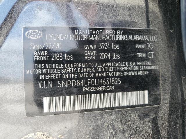 2020 Hyundai Elantra Sel VIN: 5NPD84LF0LH631825 Lot: 51829494