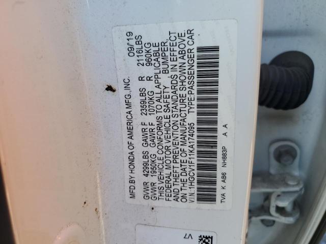 2019 HONDA ACCORD LX - 1HGCV1F11KA174095