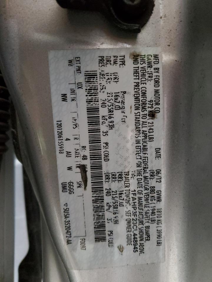 1FAHP3F23CL448945 2012 Ford Focus Se