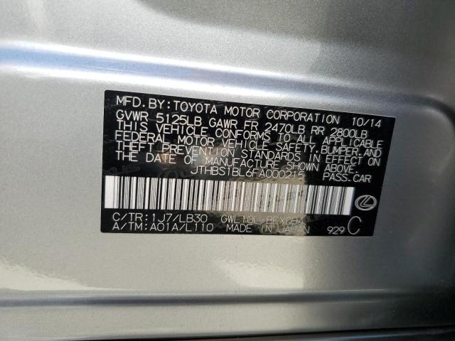 2015 LEXUS GS 450H JTHBS1BL6FA000215
