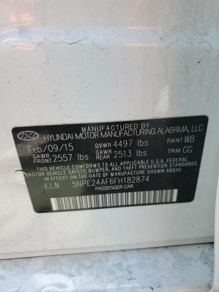 5NPE24AF6FH182874 2015 Hyundai Sonata Se