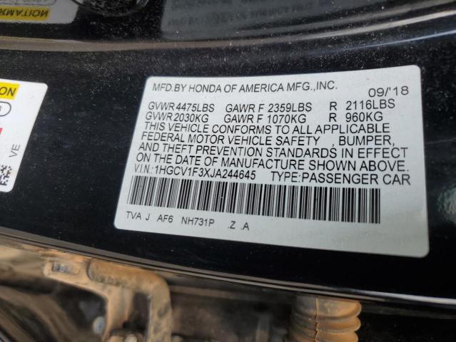 1HGCV1F3XJA244645 2018 HONDA ACCORD - Image 12