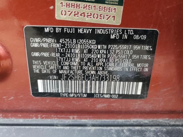 2010 Subaru Forester 2.5Xt Limited VIN: JF2SH6FC3AH733198 Lot: 52630294