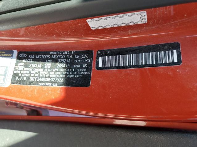 2021 Kia Forte Gt Line VIN: 3KPF34ADXME327528 Lot: 50796644