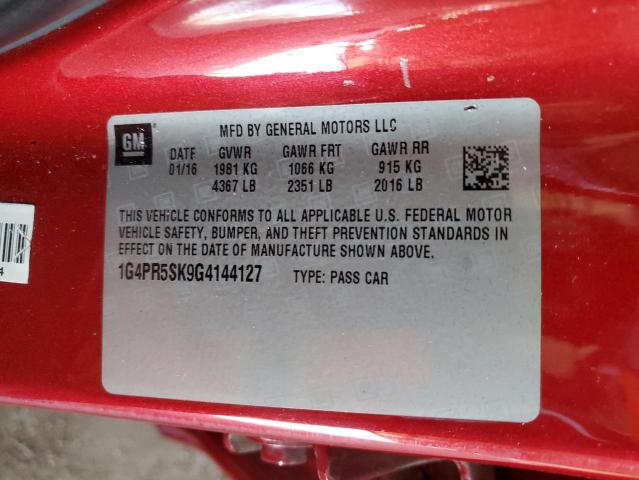 2016 BUICK VERANO CON 1G4PR5SK9G4144127