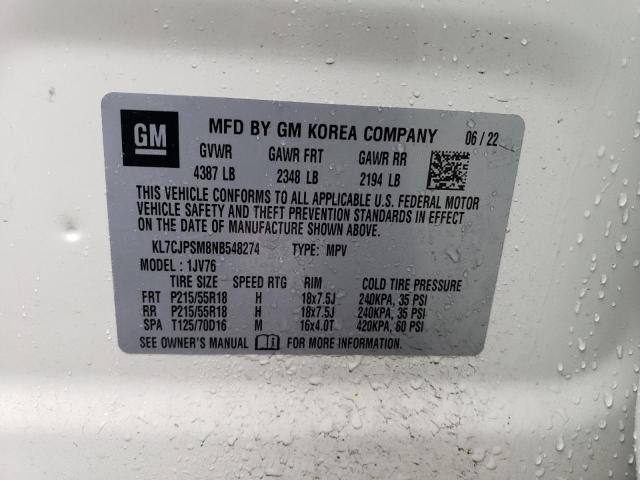 KL7CJPSM8NB548274 2022 CHEVROLET TRAX - Image 13