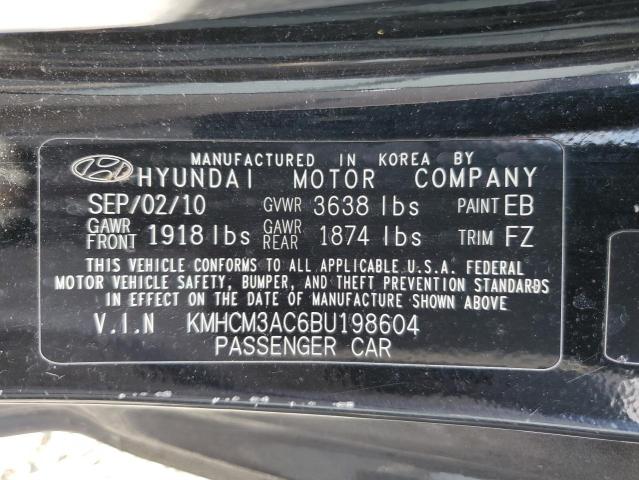 2011 Hyundai Accent Gl VIN: KMHCM3AC6BU198604 Lot: 52241384