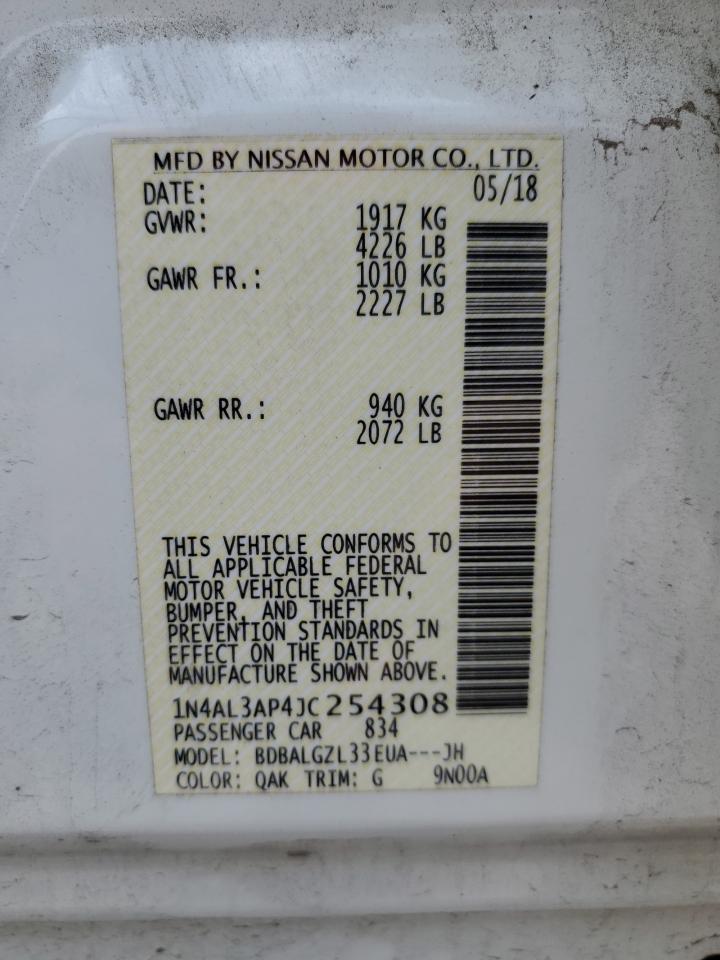 1N4AL3AP4JC254308 NISSAN ALTIMA 2018