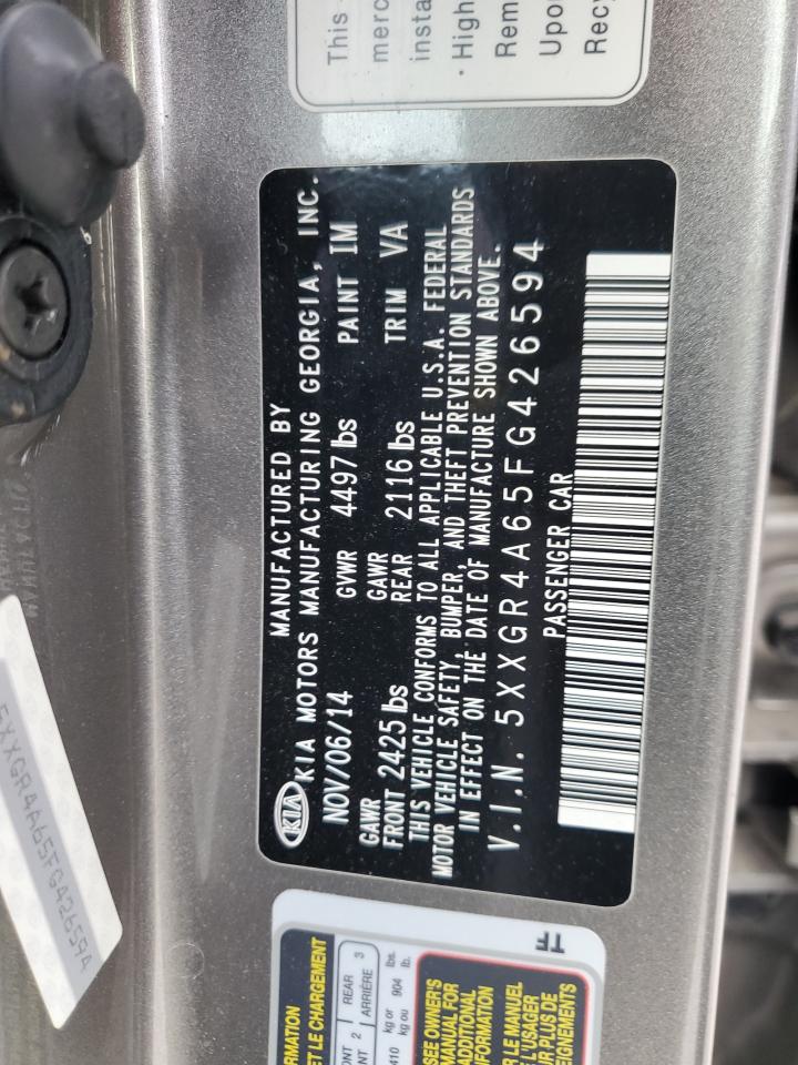 5XXGR4A65FG426594 2015 Kia Optima Sx