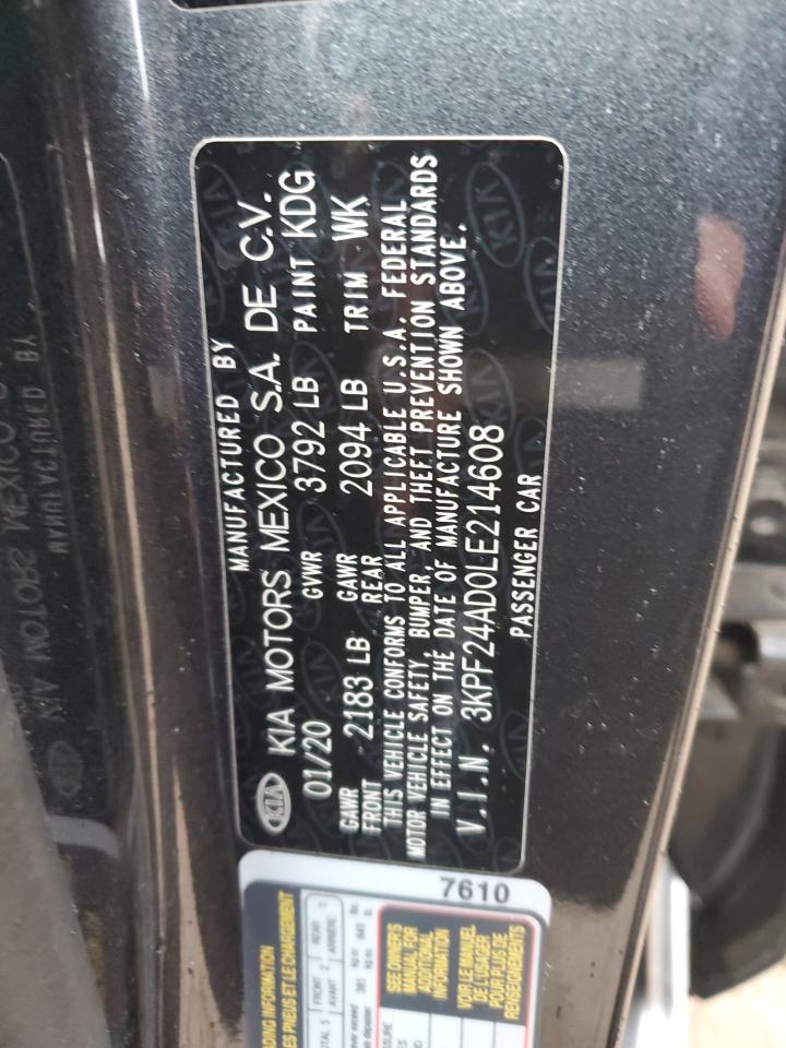 3KPF24AD0LE214608 2020 Kia Forte Fe