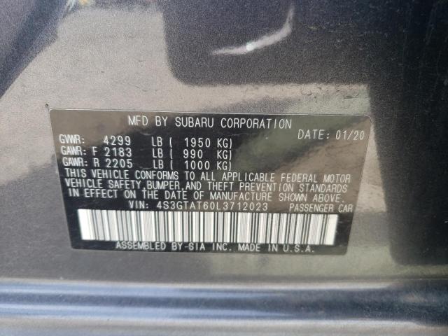 2020 Subaru Impreza Limited VIN: 4S3GTAT60L3712023 Lot: 52013534