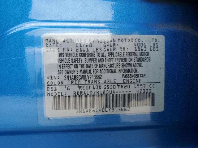 2020 Nissan Sentra Sv VIN: 3N1AB8CV0LY213662 Lot: 53042834