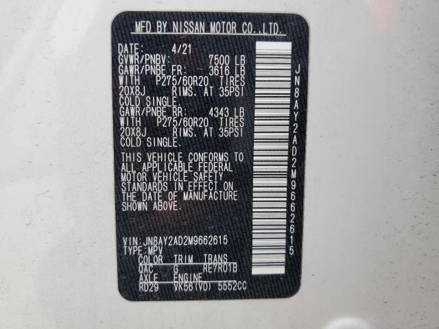 JN8AY2AD2M9662615 Nissan Armada SV 13