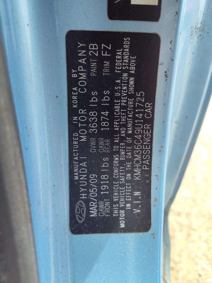 KMHCM36C49U141725 2009 Hyundai Accent Gs