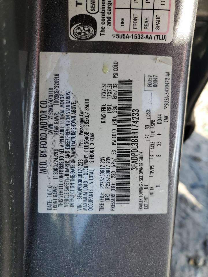 3FADP0L38BR174233 2011 Ford Fusion Hybrid