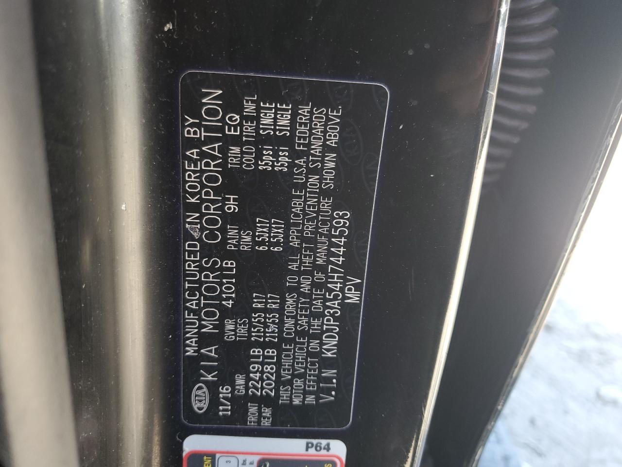 KNDJP3A54H7444593 2017 Kia Soul +