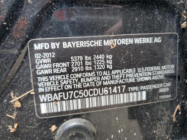 Lot #2494354998 2012 BMW 535 XI salvage car