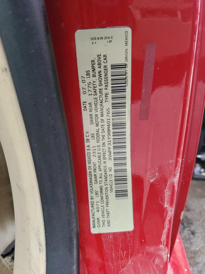 3VWPF31Y98M401765 2008 Volkswagen New Beetle Convertible S