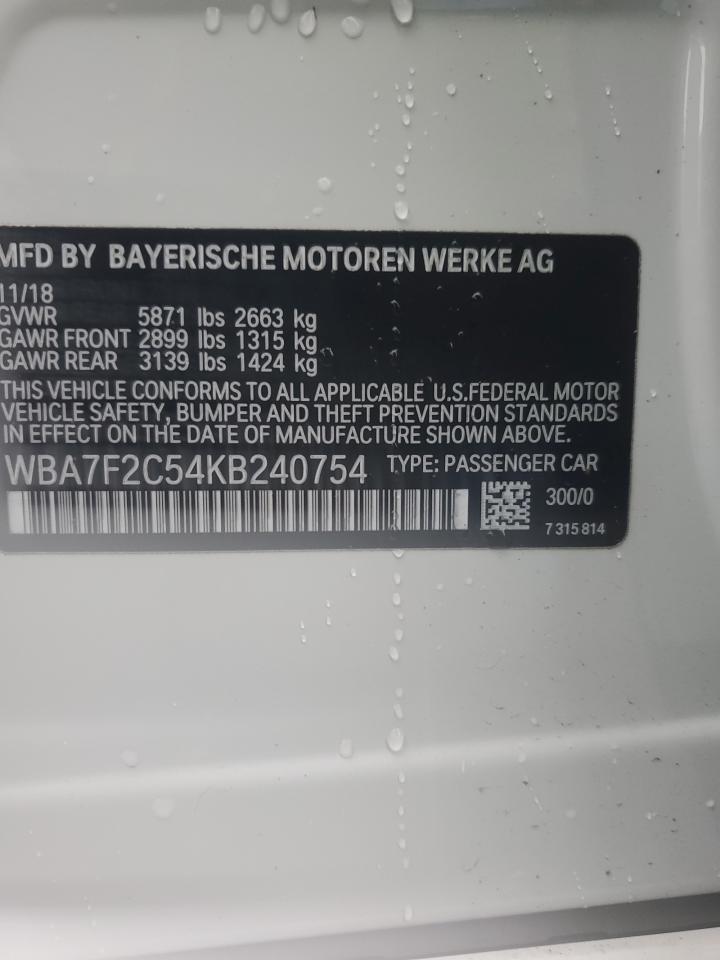 WBA7F2C54KB240754 2019 BMW 750 Xi