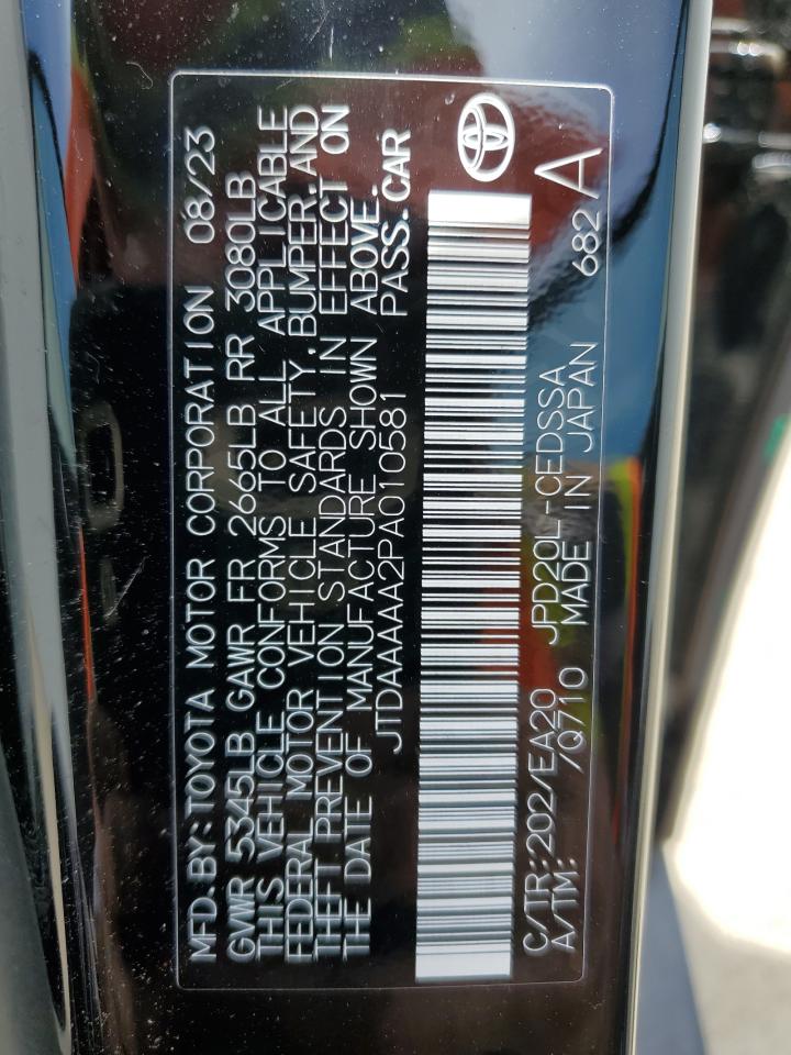 JTDAAAAA2PA010581 2023 Toyota Mirai Xle