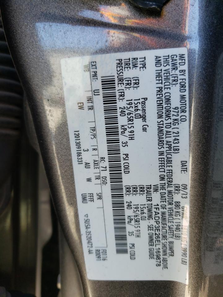 1FADP3E26EL169878 2014 Ford Focus S