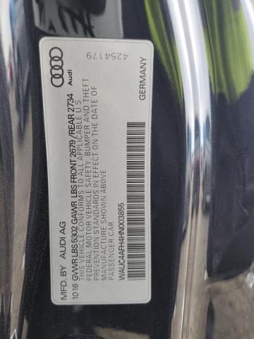 2017 AUDI S5 WAUC4AFH4HN003855