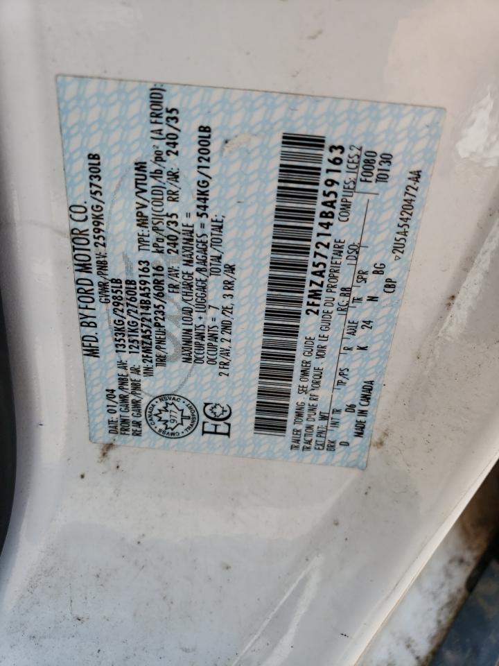 2FMZA57214BA59163 2004 Ford Freestar Ses